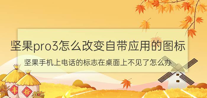 坚果pro3怎么改变自带应用的图标 坚果手机上电话的标志在桌面上不见了怎么办？